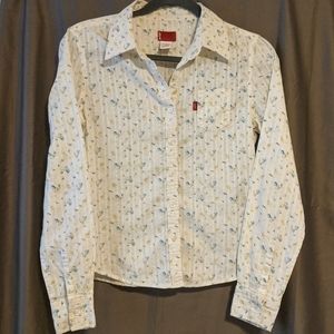 Levi's button down floral print long sleeve shirt